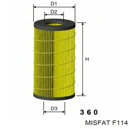 Фильтр топливный Misfat F114