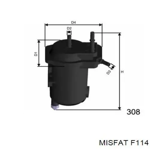 F114 Misfat топливный фильтр