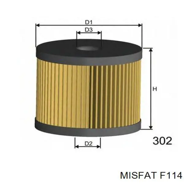 Фильтр тонкой очистки топлива Misfat F114 цена, от 20.06 USD