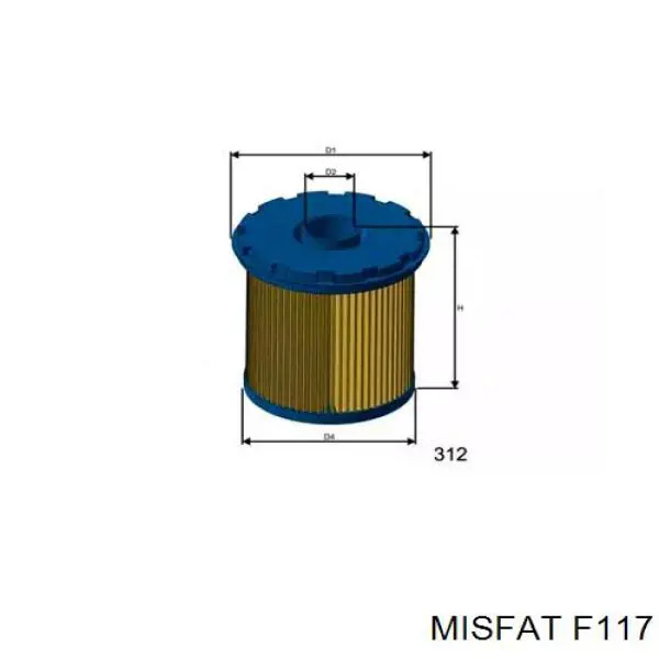 F117 Misfat топливный фильтр