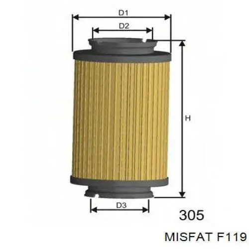 F119 Misfat Фильтр топлива