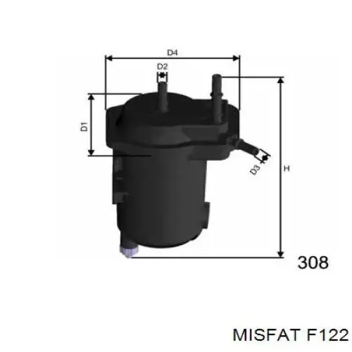 F122 Misfat топливный фильтр