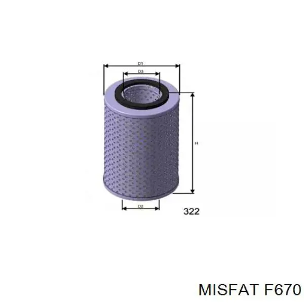 F670 Misfat топливный фильтр