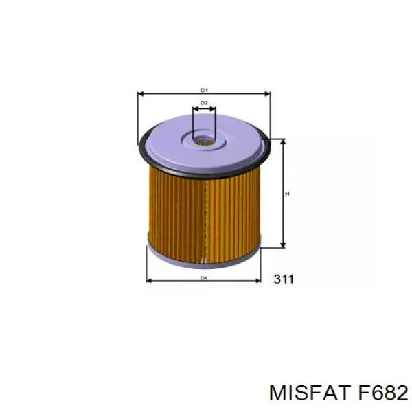 F682 Misfat топливный фильтр