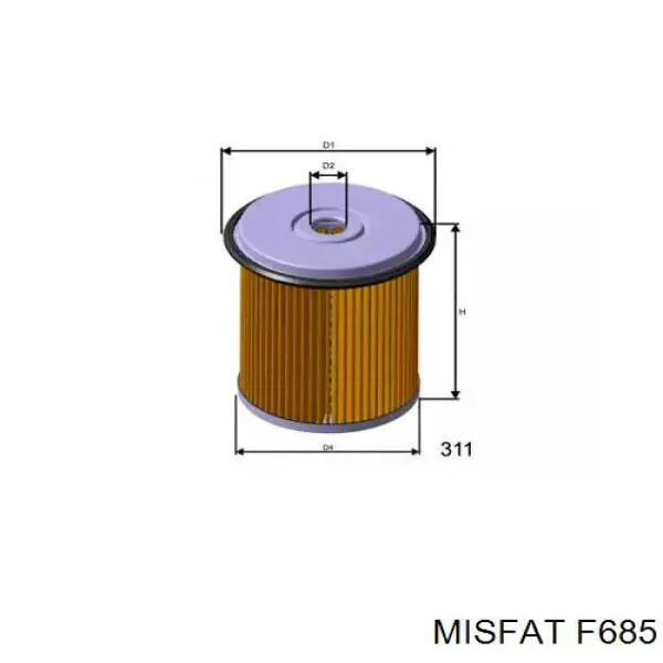 Топливный фильтр F685 Misfat