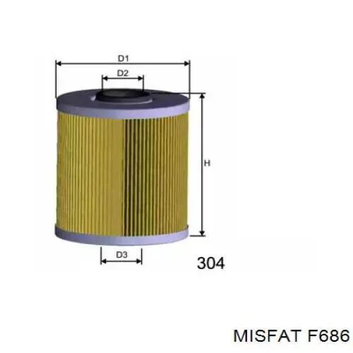 F686 Misfat топливный фильтр