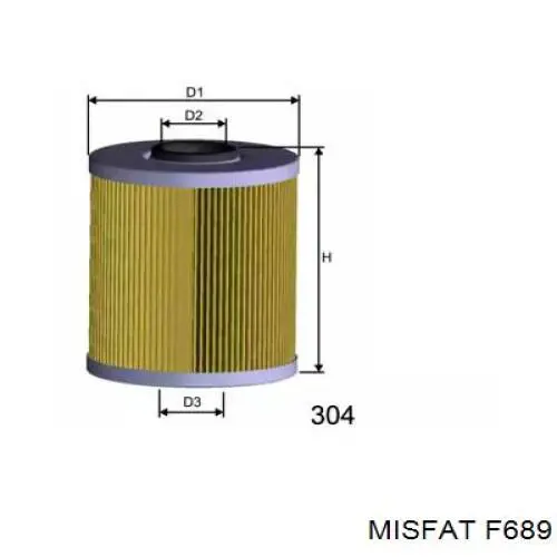 F689 Misfat топливный фильтр
