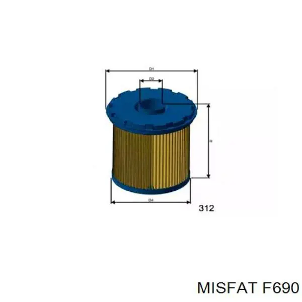 F690 Misfat топливный фильтр