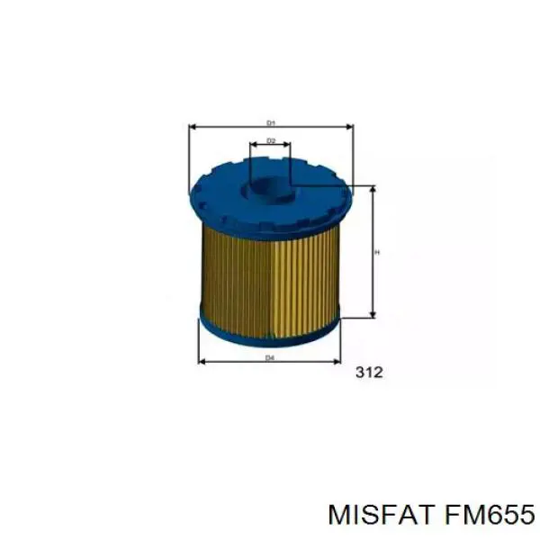 FM655 Misfat топливный фильтр