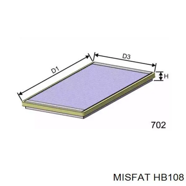 Фильтр салона HB108 Misfat