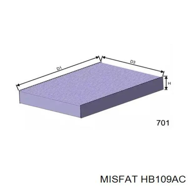HB109AC Misfat фильтр салона