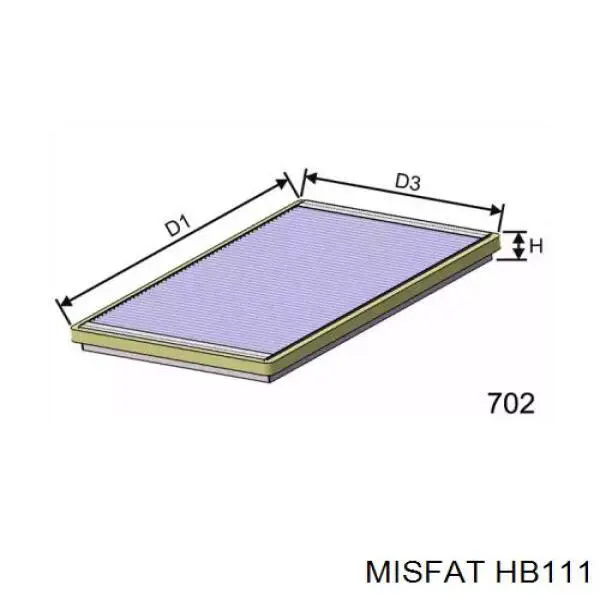 Фильтр салона HB111 Misfat