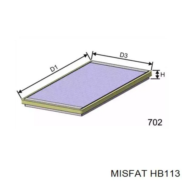 Фильтр салона HB113 Misfat