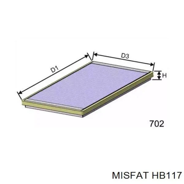 Фильтр салона HB117 Misfat