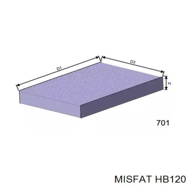 HB120 Misfat фильтр салона
