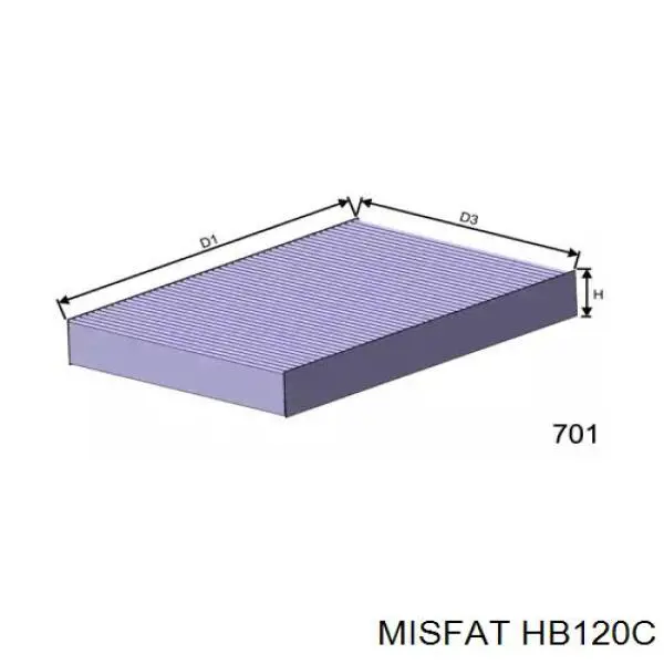HB120C Misfat фильтр салона