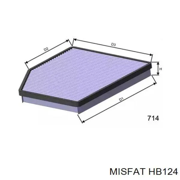 Фильтр салона HB124 Misfat