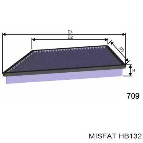 Фильтр салона HB132 Misfat