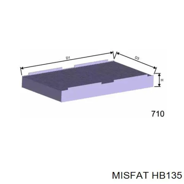 HB135 Misfat фильтр салона