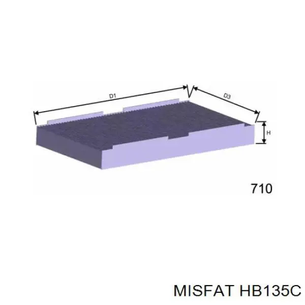 HB135C Misfat фильтр салона