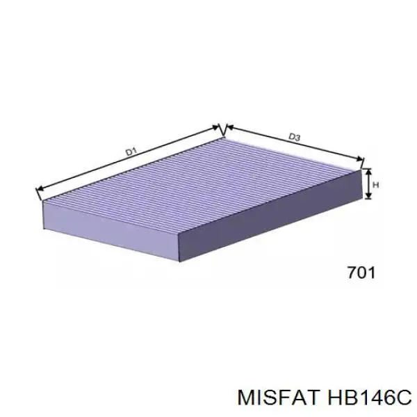HB146C Misfat фильтр салона