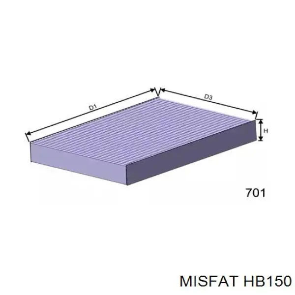 Фильтр салона HB150 Misfat