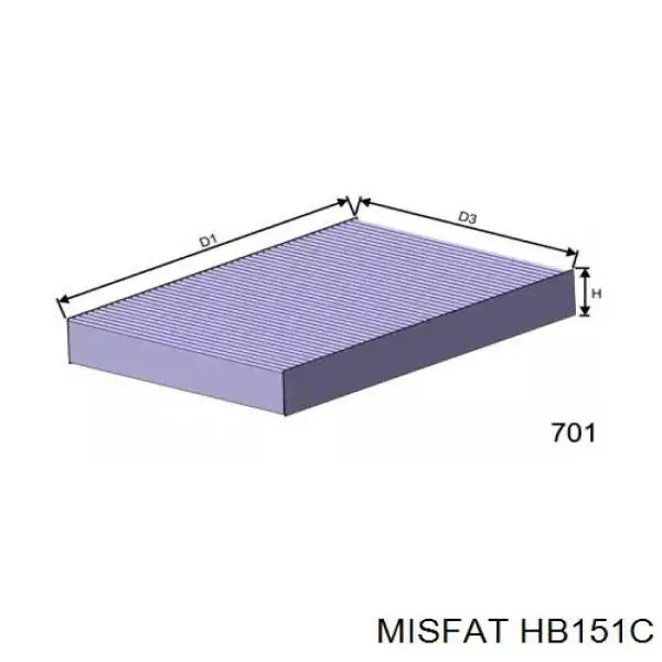 HB151C Misfat фильтр салона