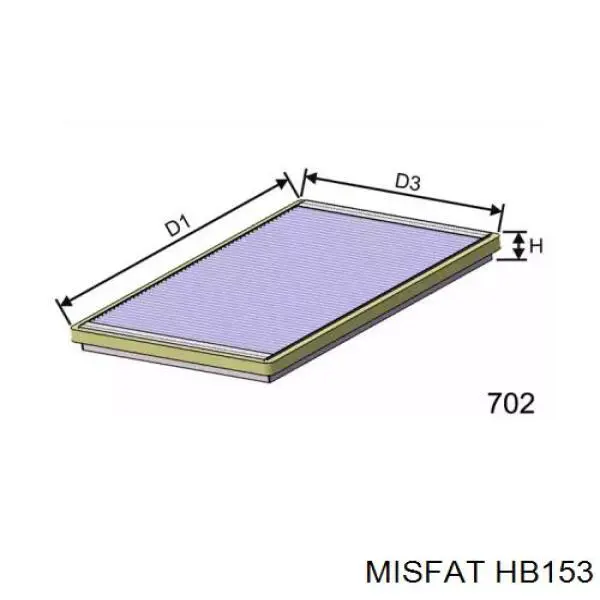 Фильтр салона HB153 Misfat