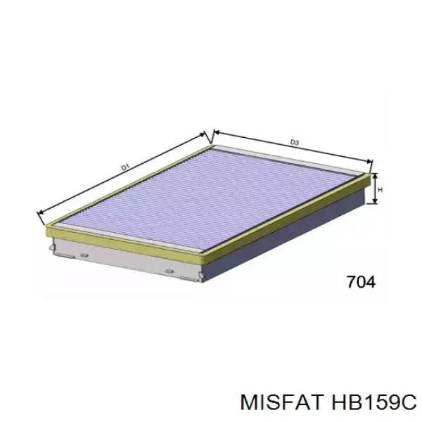 HB159C Misfat фильтр салона