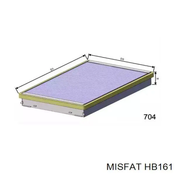 Фильтр салона HB161 Misfat