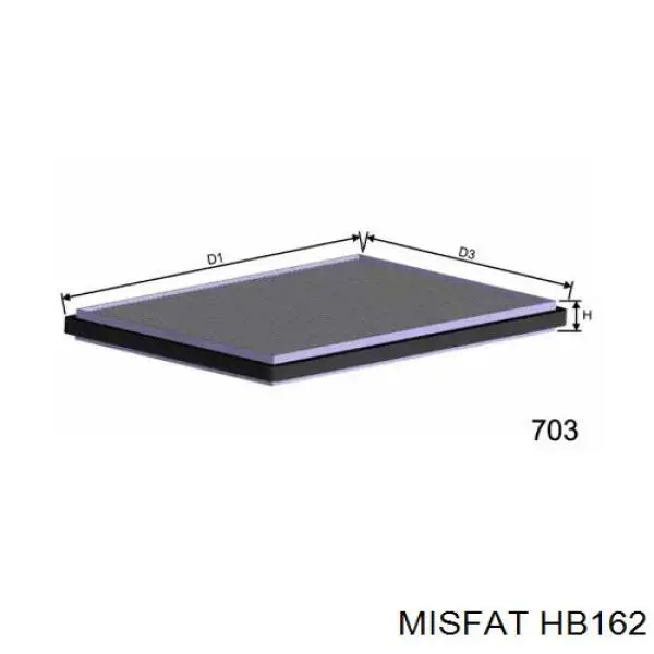 Фильтр салона HB162 Misfat