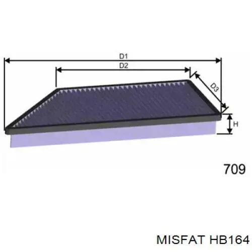 HB164 Misfat фильтр салона