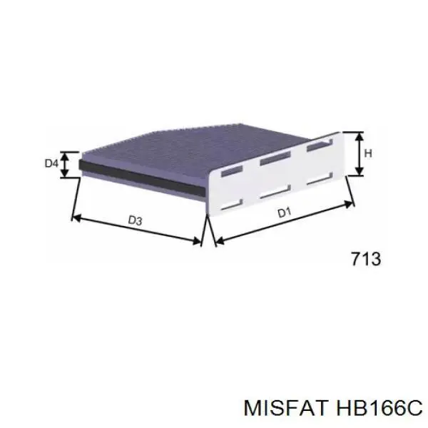 HB166C Misfat фильтр салона