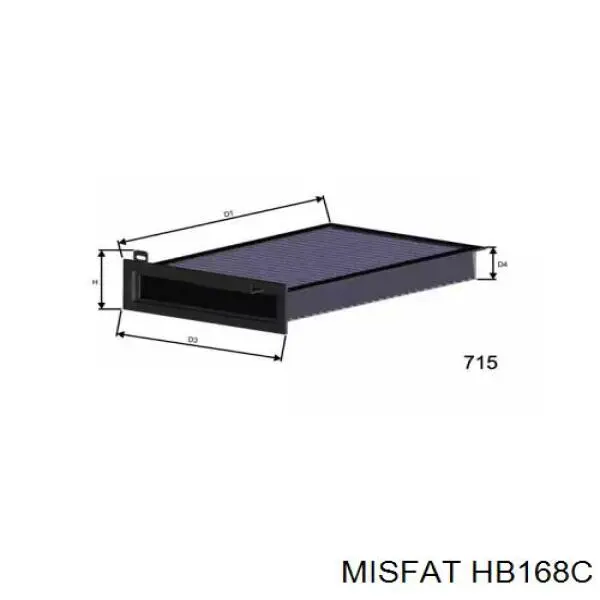 Фильтр салона HB168C Misfat