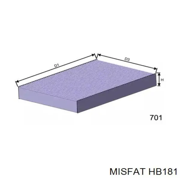 HB181 Misfat фильтр салона