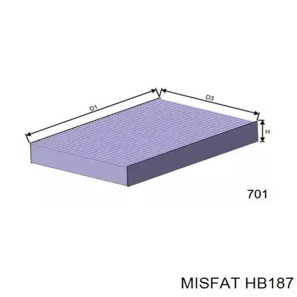 HB187 Misfat фильтр салона