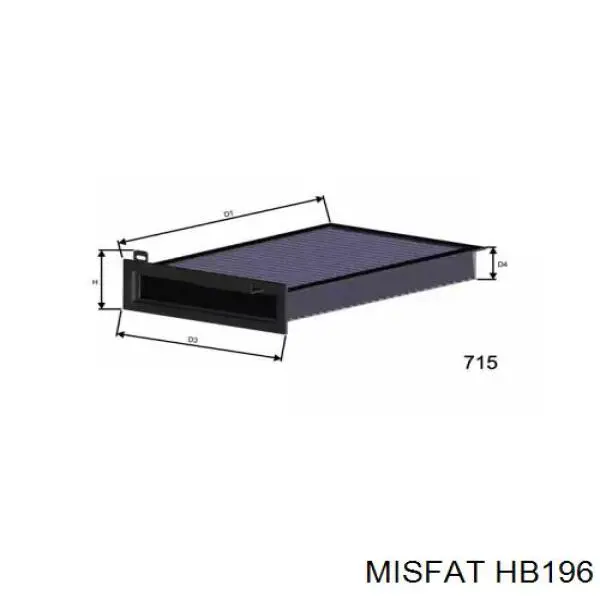 HB196 Misfat фильтр салона