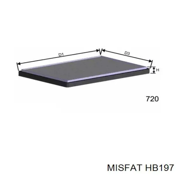 Фильтр салона HB197 Misfat