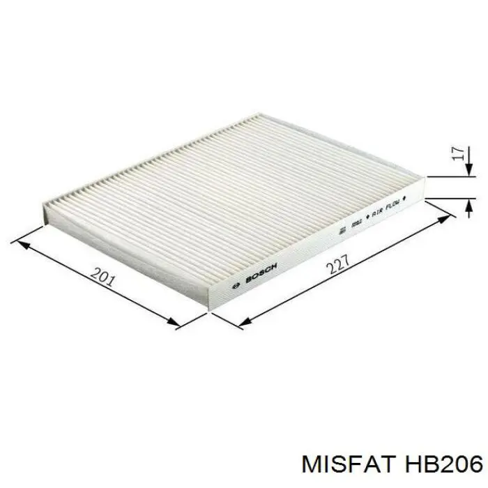 Фильтр воздушный отопителя Misfat HB206 цена, от 3.41 USD