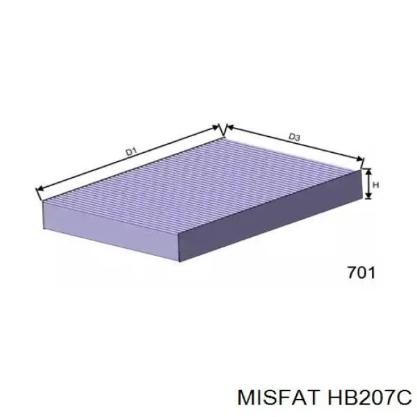 HB207C Misfat фильтр салона