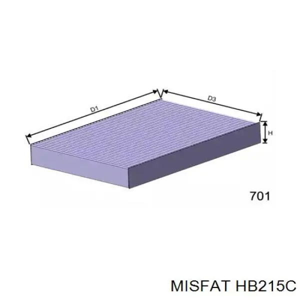 HB215C Misfat фильтр салона