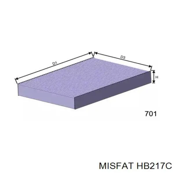 HB217C Misfat фильтр салона
