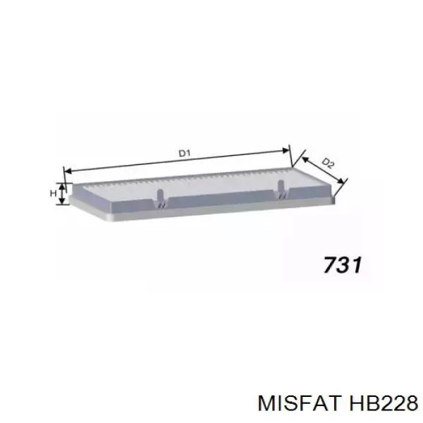 Фильтр салона HB228 Misfat