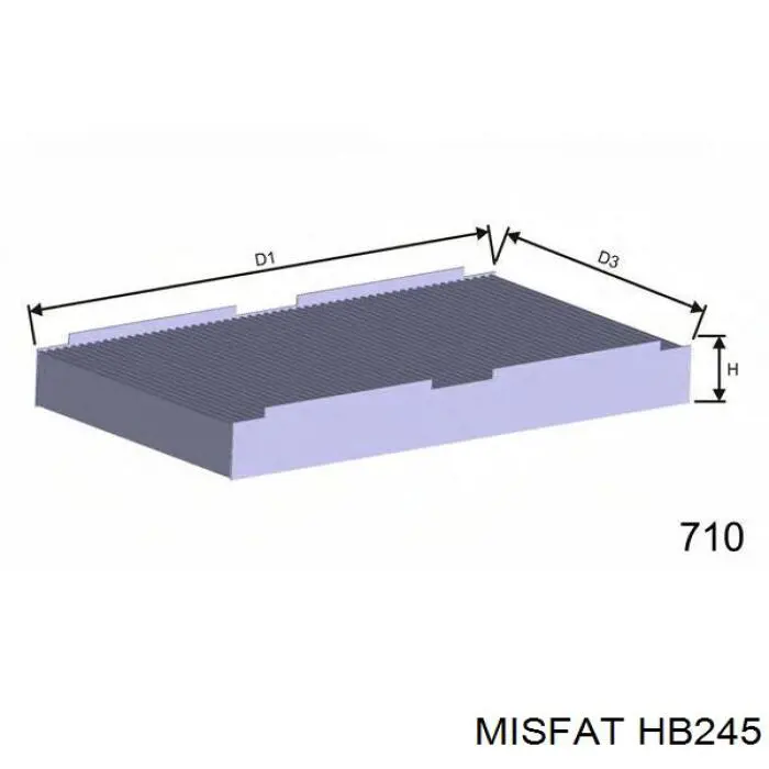 Купить HB245 Misfat Фильтр салона угольный