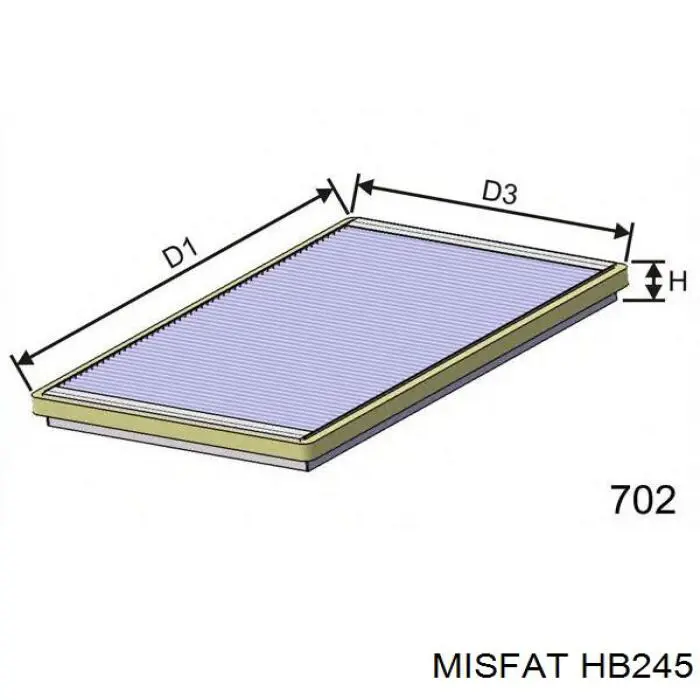 Фильтр воздушный отопителя Misfat HB245 цена, от 2.66 USD