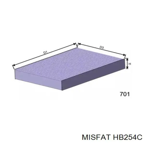 Фильтр салона HB254C Misfat