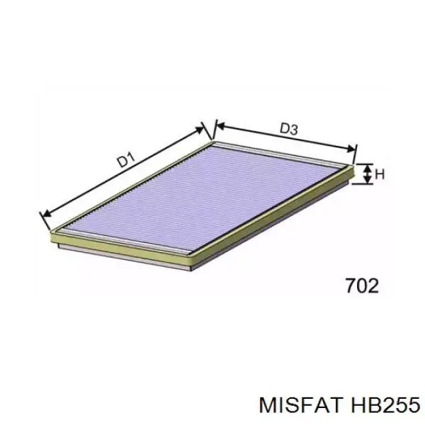 Фильтр салона HB255 Misfat