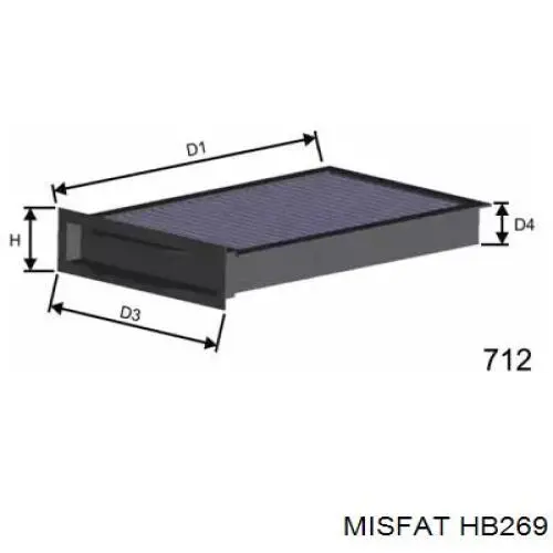 HB269 Misfat фильтр салона