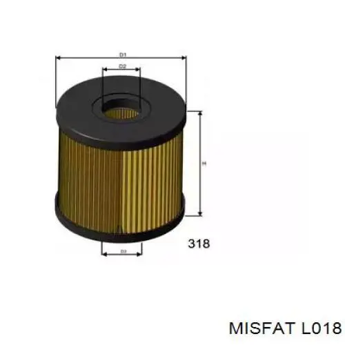 L018 Misfat масляный фильтр