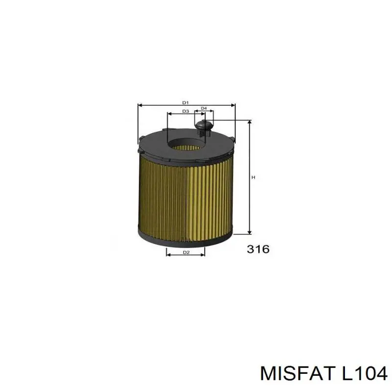 L104 Misfat фильтр масляный